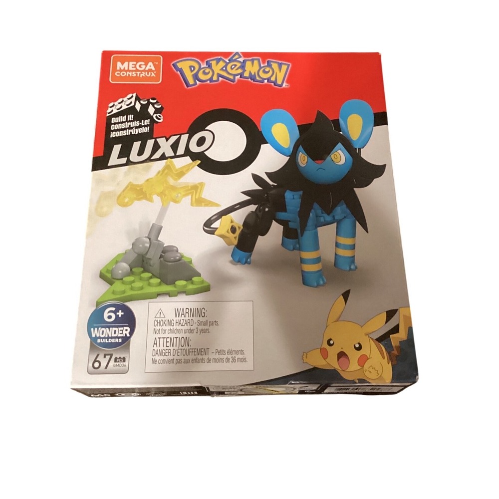 Mega Construx Pokemon Luxio Building Set 67 Pieces GMD36 Wonder‎ Builders New